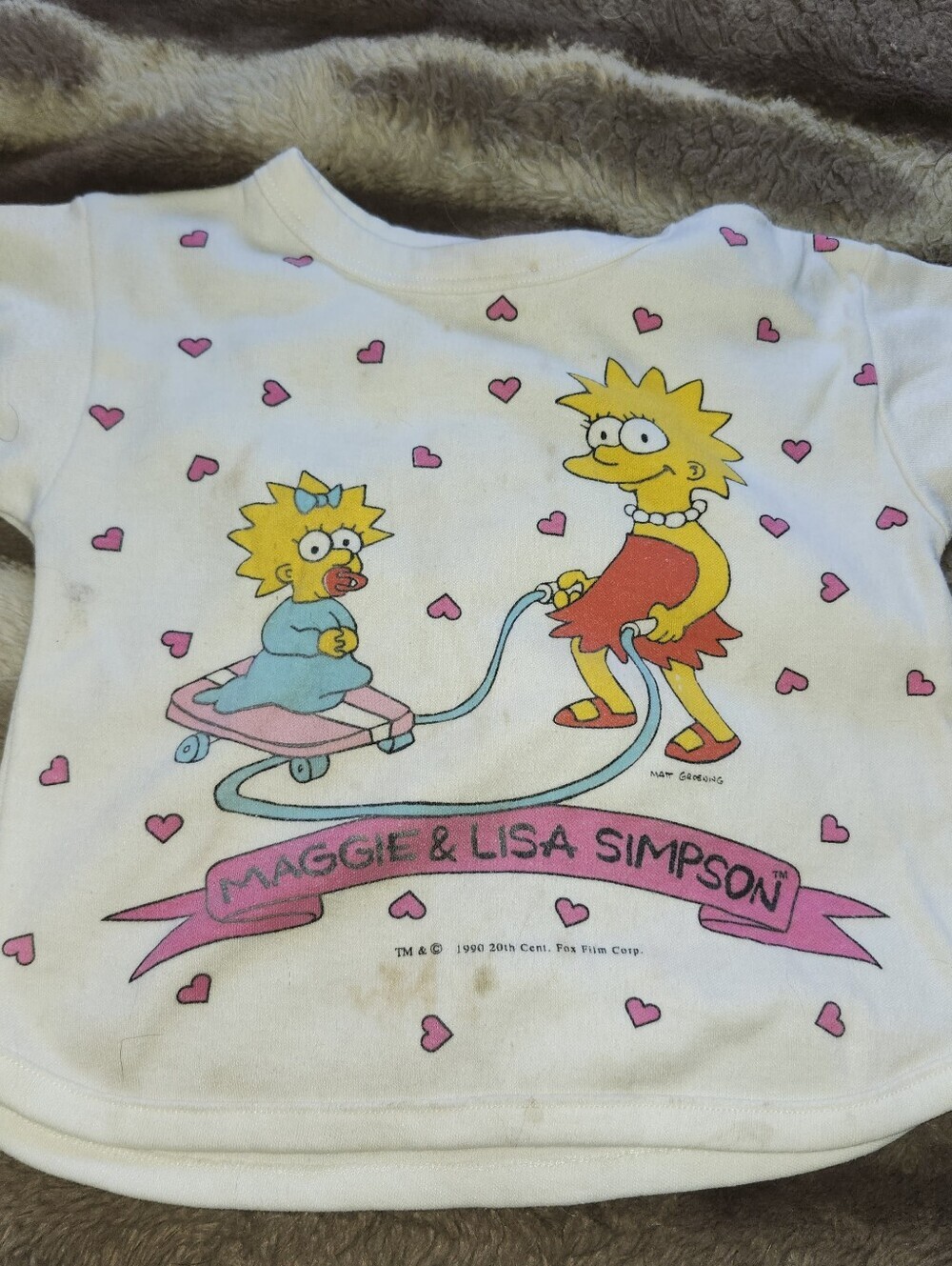Vintage Kids Simpson Shirt- Stained
